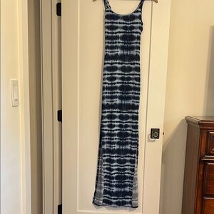 BCBGeneration Navy Tie-Dye Maxi Dress